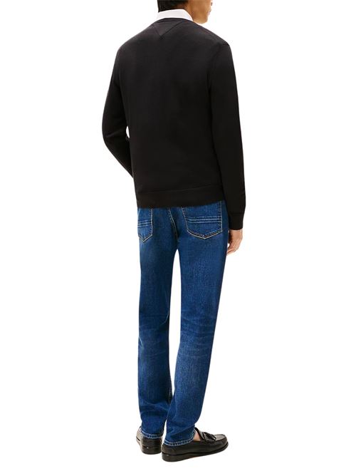 Maglioncino uomo nero in cotone Tommy Hilfiger | MW0MW14748BDS